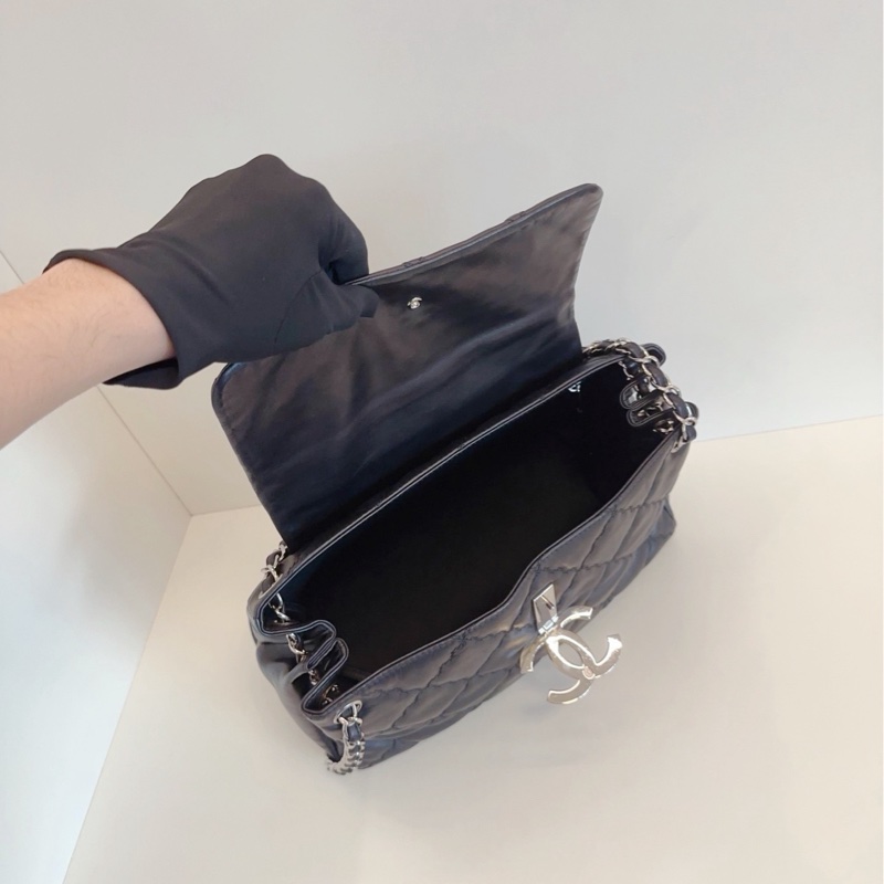 ✨Chanel 黑銀機場包 郵差包 精美雙線外縫 98🆕-10