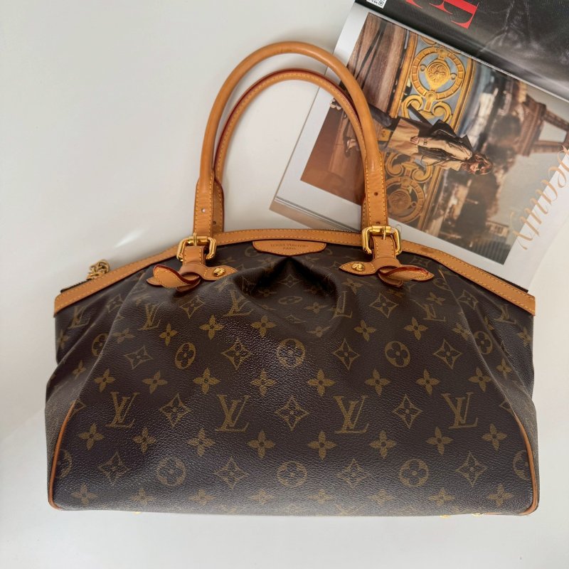 LV 經典老花大水餃 可調整手提包-0