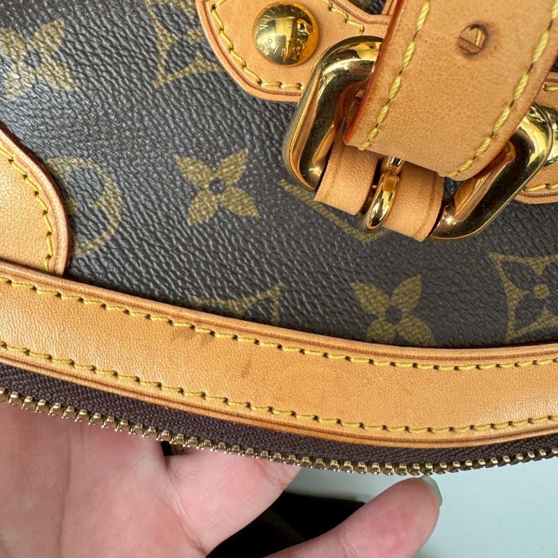 LV 經典老花大水餃 可調整手提包-8