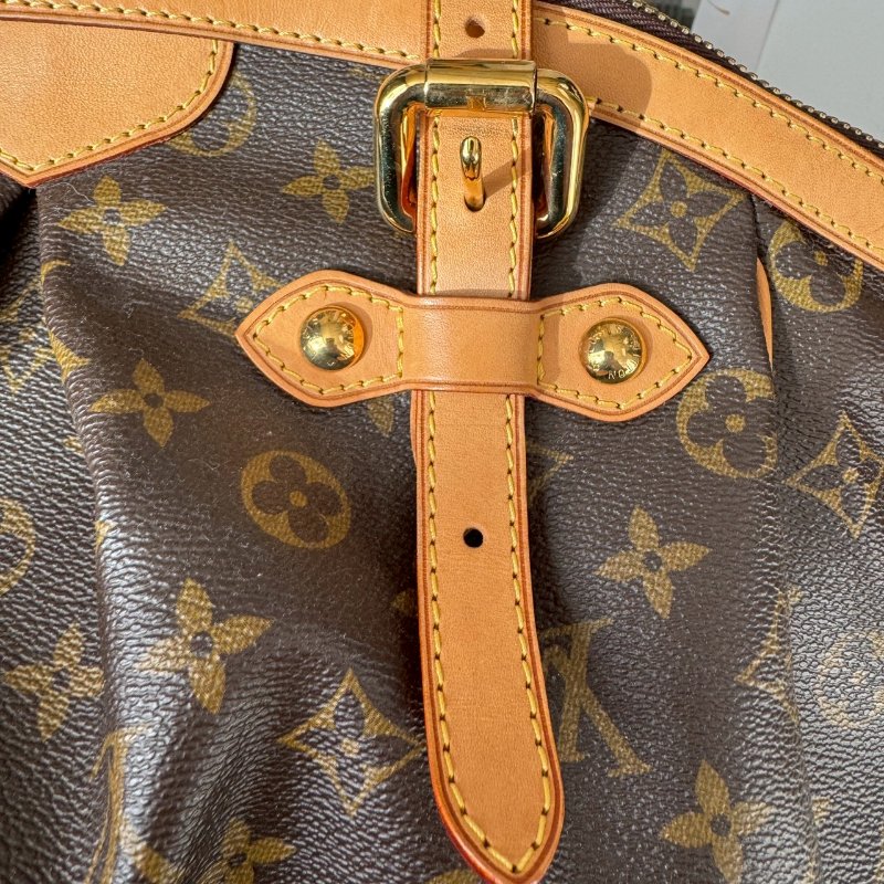 LV 經典老花大水餃 可調整手提包-21