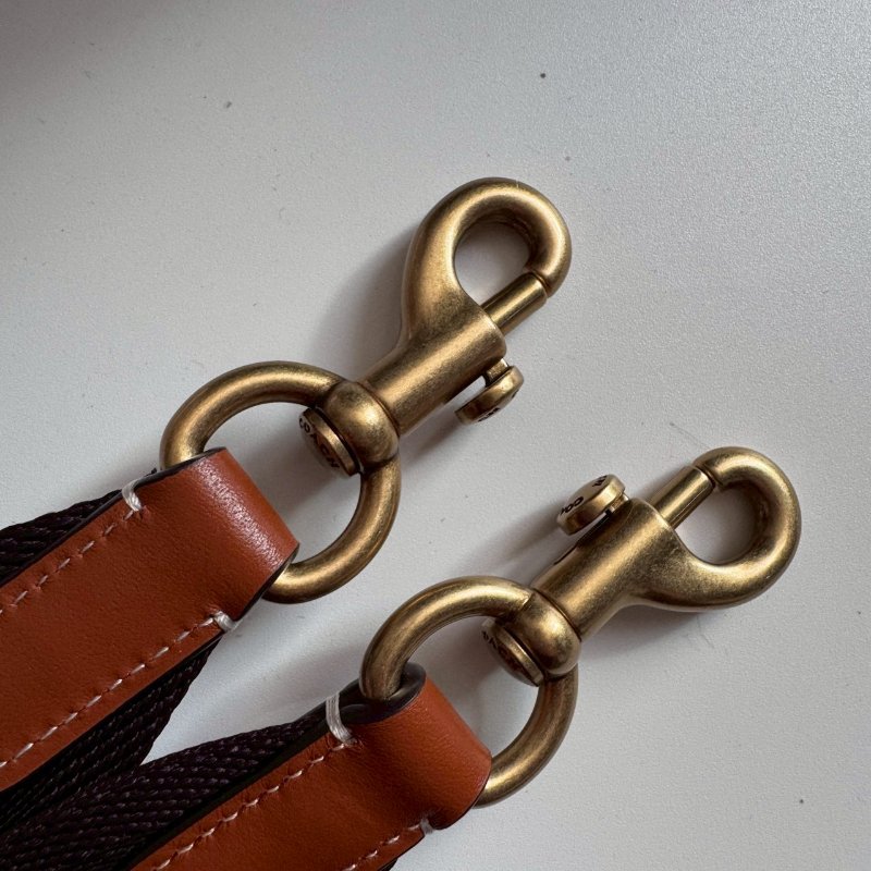 COACH 咖啡色金蘋果自由女神手提兩用包-15