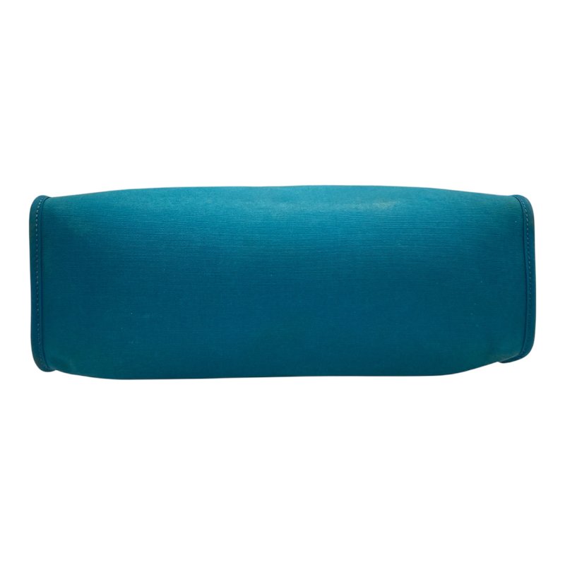 HERMES 愛馬仕 HERBAG31 外縫 ☐R刻 帆布 肩背包 藍綠色-4