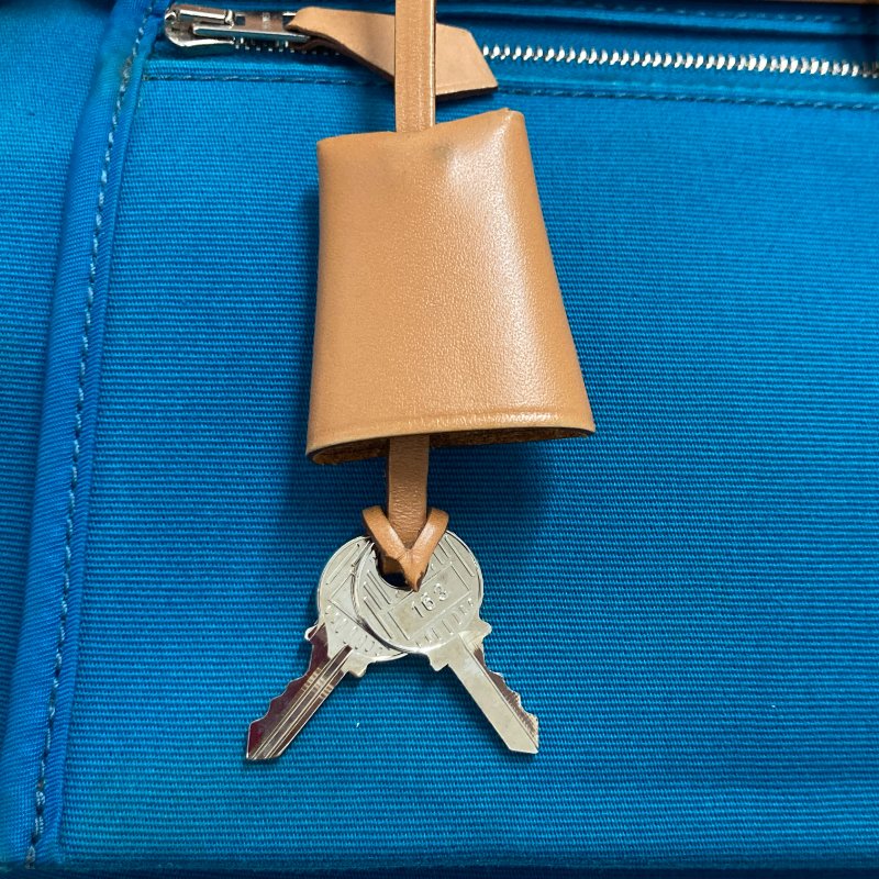 HERMES 愛馬仕 HERBAG31 外縫 ☐R刻 帆布 肩背包 藍綠色-14