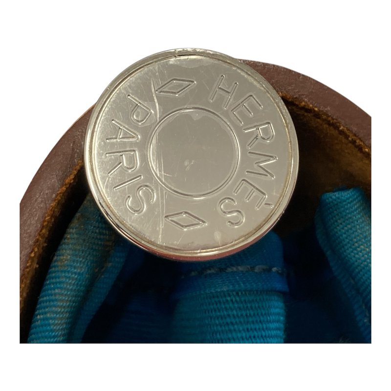 HERMES 愛馬仕 HERBAG31 外縫 ☐R刻 帆布 肩背包 藍綠色-16