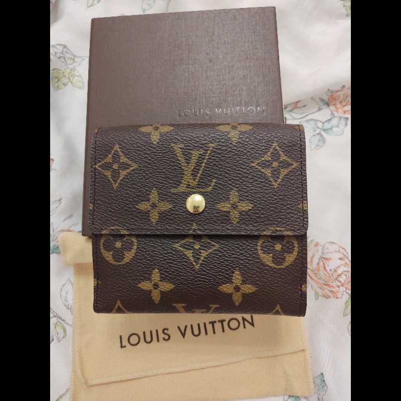 LOUIS VUITTON 雙開翻蓋短夾（二手）-0