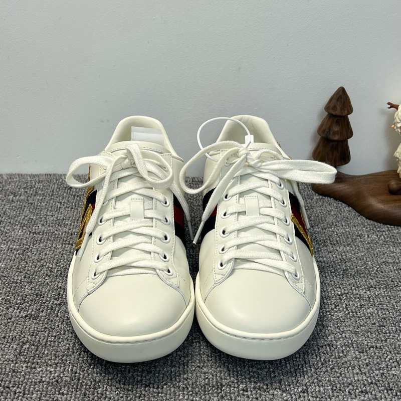 98新GUCCI古馳 ACE "LOVED" 刺繡 低幫小白鞋 36.5碼-3