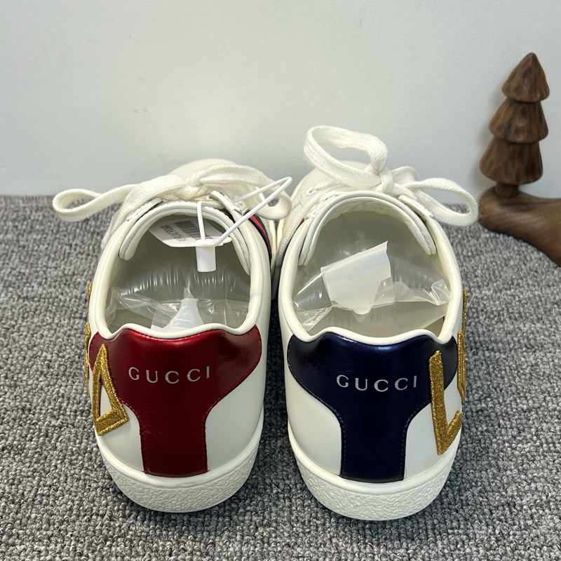 98新GUCCI古馳 ACE "LOVED" 刺繡 低幫小白鞋 36.5碼-5