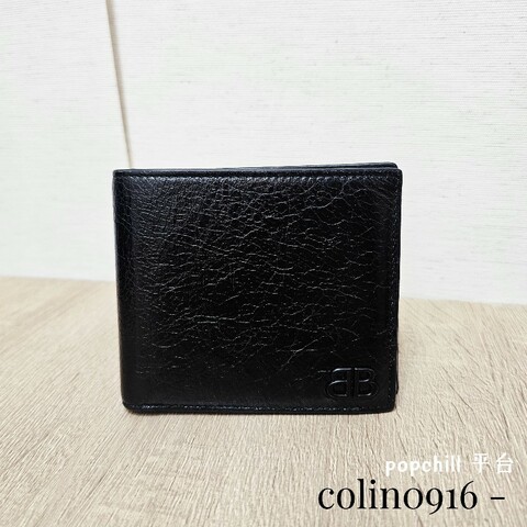 [甜價出🤩] Balenciaga 黑復刻皮BB Monaco短夾