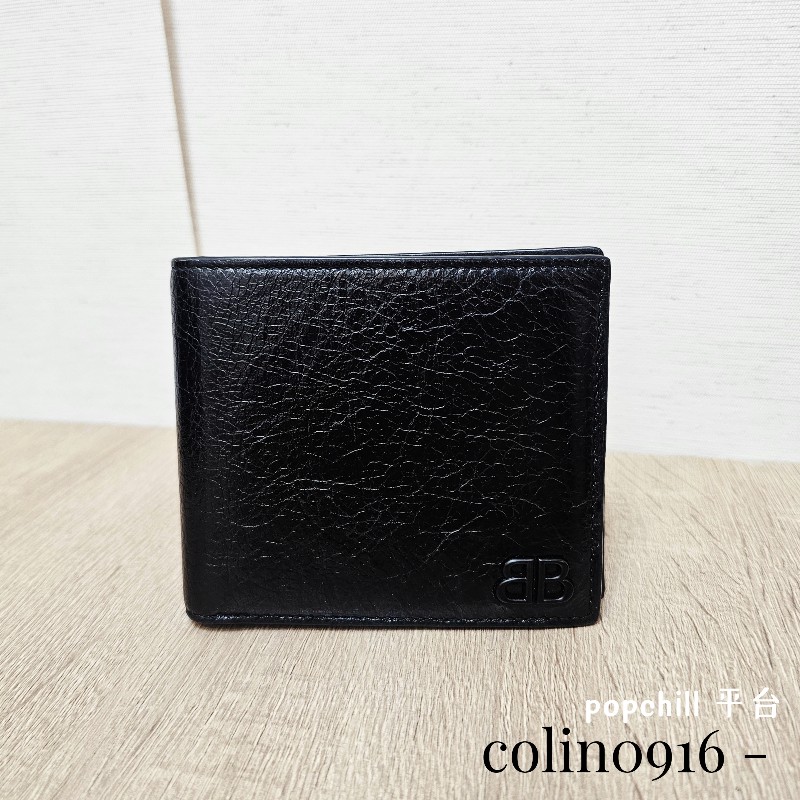 [甜價出🤩] Balenciaga 黑復刻皮BB Monaco短夾-0