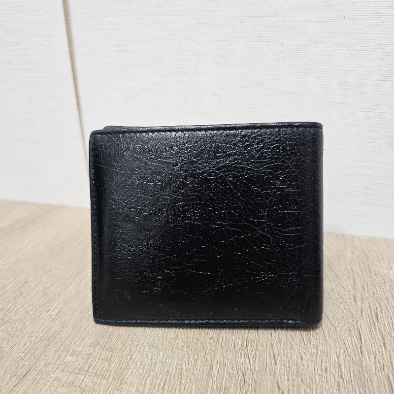 [甜價出🤩] Balenciaga 黑復刻皮BB Monaco短夾-1
