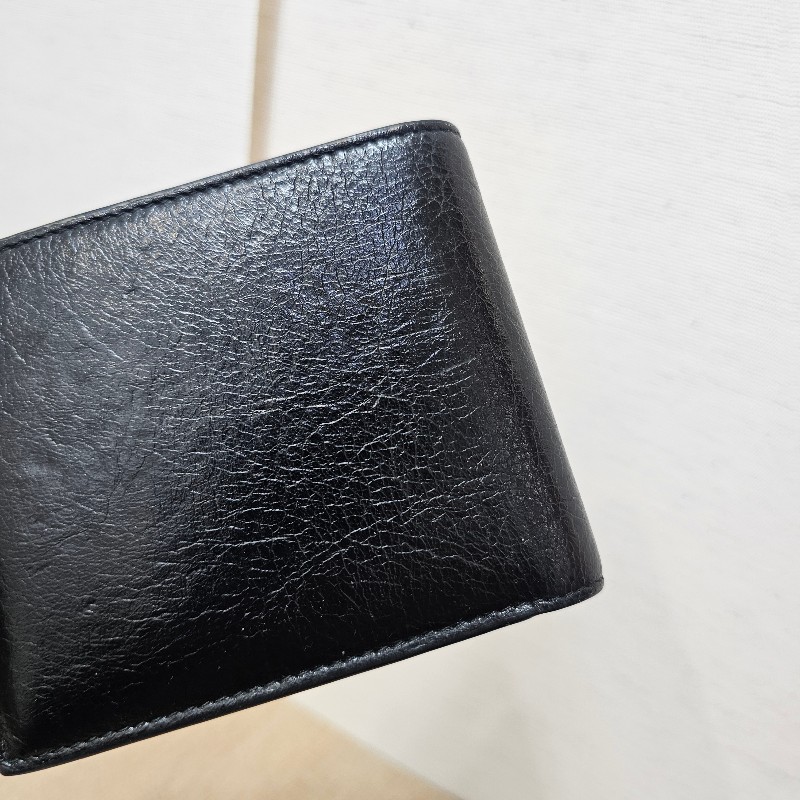 [甜價出🤩] Balenciaga 黑復刻皮BB Monaco短夾-12