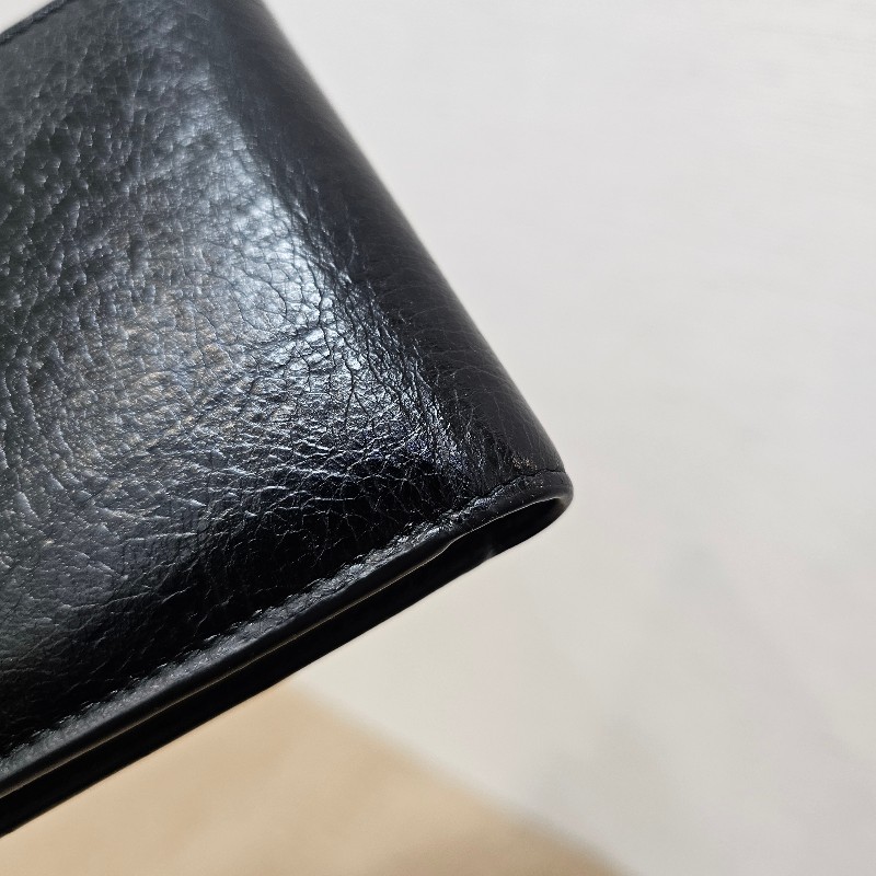 [甜價出🤩] Balenciaga 黑復刻皮BB Monaco短夾-13
