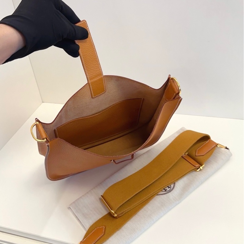 【98新🆕】Hermes Evelyne Sellier 29焦糖棕色金扣 Buffalo阿登皮馬鞍皮 C刻單肩包-6