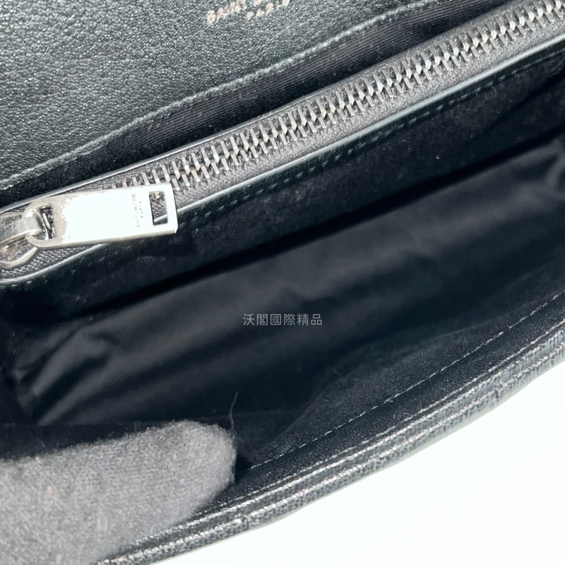 YSL Saint Laurent College 學院包/鏈條包（黑色/銀釦）-14