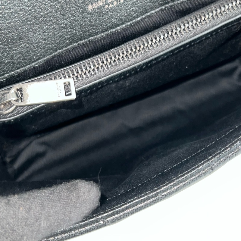 YSL Saint Laurent College 學院包/鏈條包（黑色/銀釦）-22