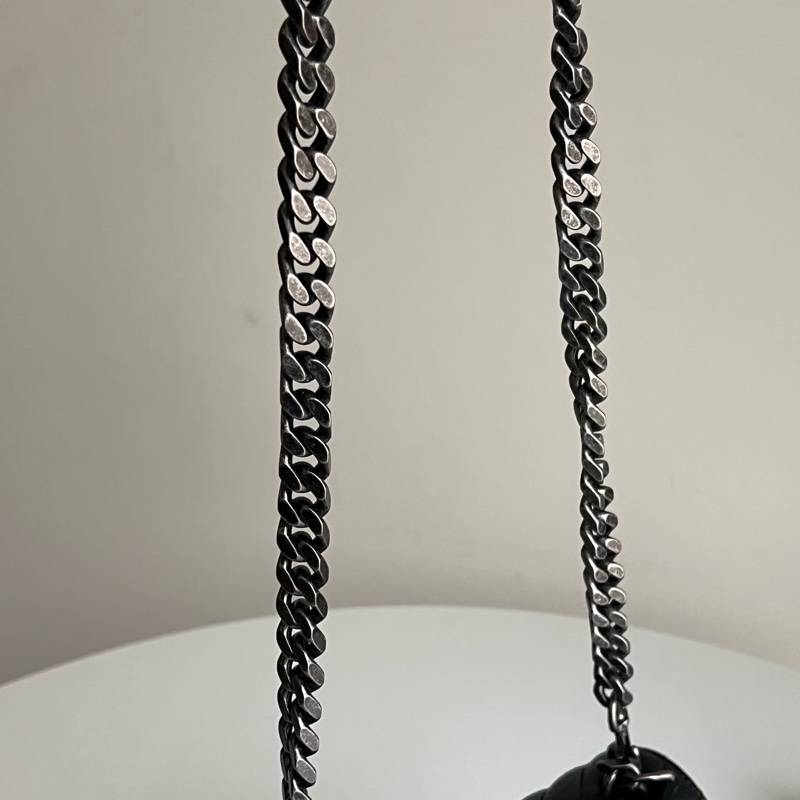YSL Saint Laurent College 學院包/鏈條包（黑色/銀釦）-24