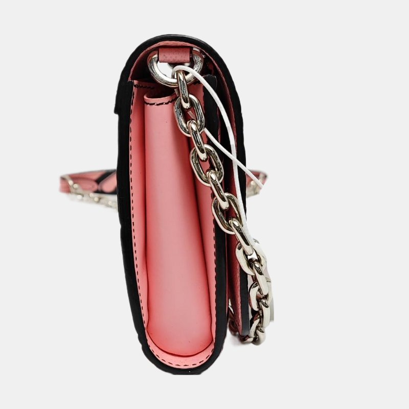 LOUIS VUITTON TWIST粉色EPI牛皮印花單肩包斜挎包銀色五金-3