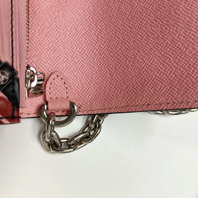 LOUIS VUITTON TWIST粉色EPI牛皮印花單肩包斜挎包銀色五金-11