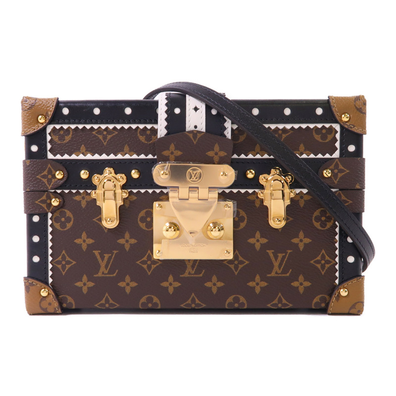 LOUIS VUITTON Monogram Petite Malle Shoulder Bag金扣肩背袋-0