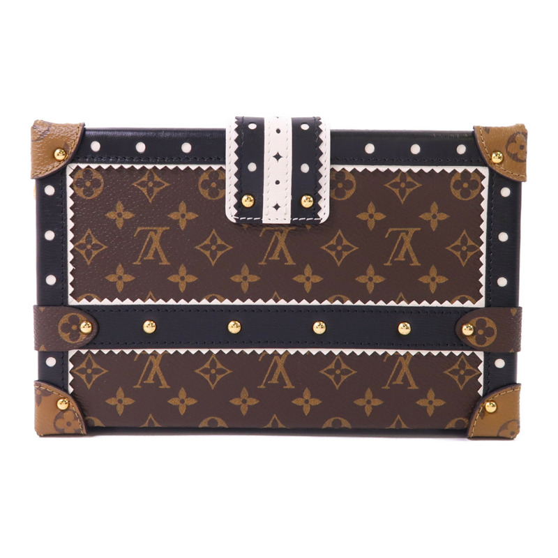 LOUIS VUITTON Monogram Petite Malle Shoulder Bag金扣肩背袋-1