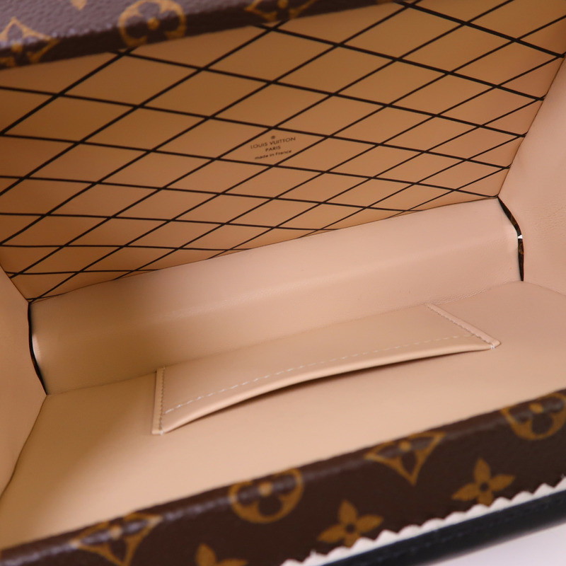 LOUIS VUITTON Monogram Petite Malle Shoulder Bag金扣肩背袋-4