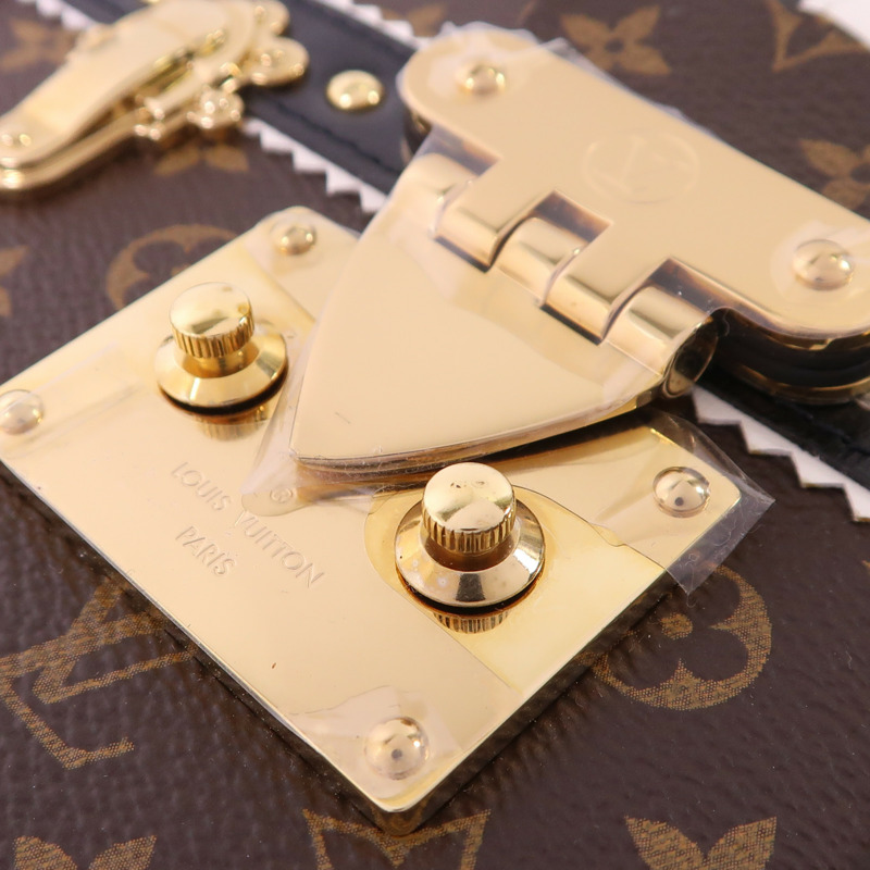 LOUIS VUITTON Monogram Petite Malle Shoulder Bag金扣肩背袋-9