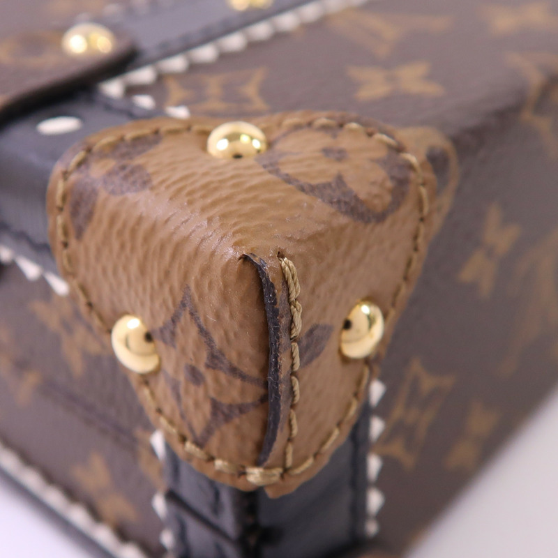 LOUIS VUITTON Monogram Petite Malle Shoulder Bag金扣肩背袋-13