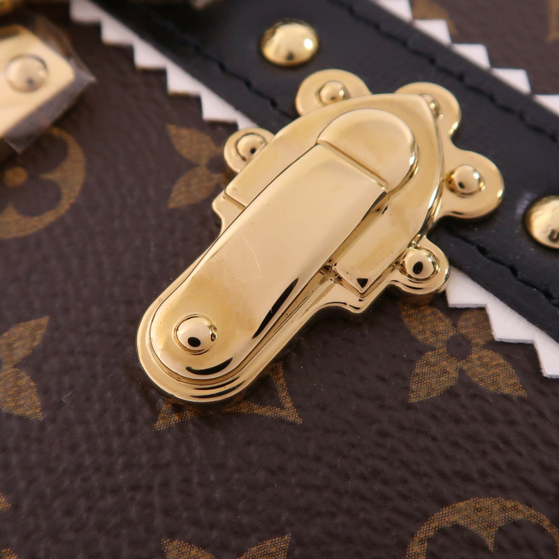 LOUIS VUITTON Monogram Petite Malle Shoulder Bag金扣肩背袋-14