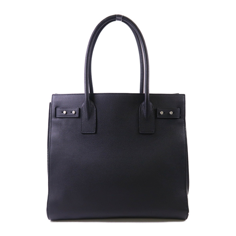 YVES SAINT LAURENT 牛皮皮革Shoulder Tote銀扣肩背袋/手挽袋-1