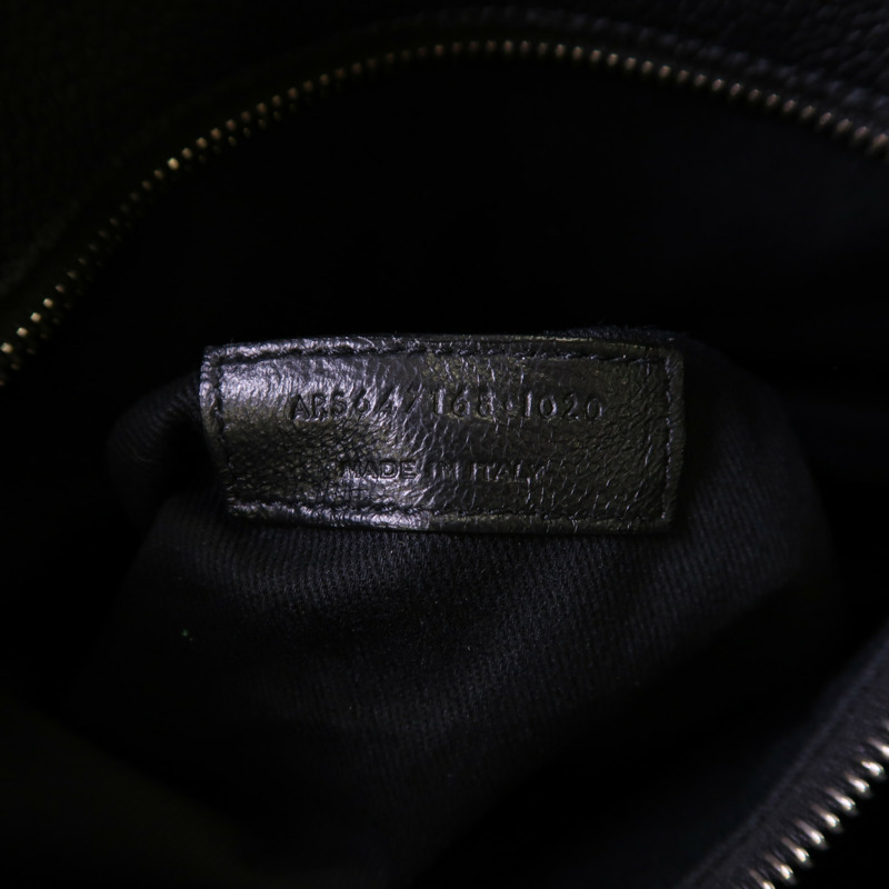 YVES SAINT LAURENT 牛皮皮革Shoulder Tote銀扣肩背袋/手挽袋-6