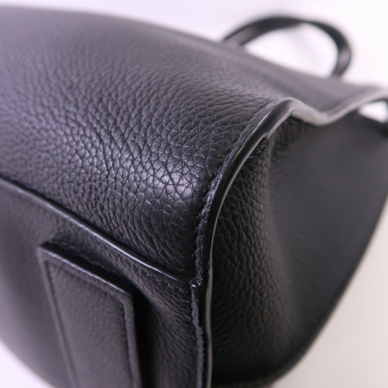 YVES SAINT LAURENT 牛皮皮革Shoulder Tote銀扣肩背袋/手挽袋-8