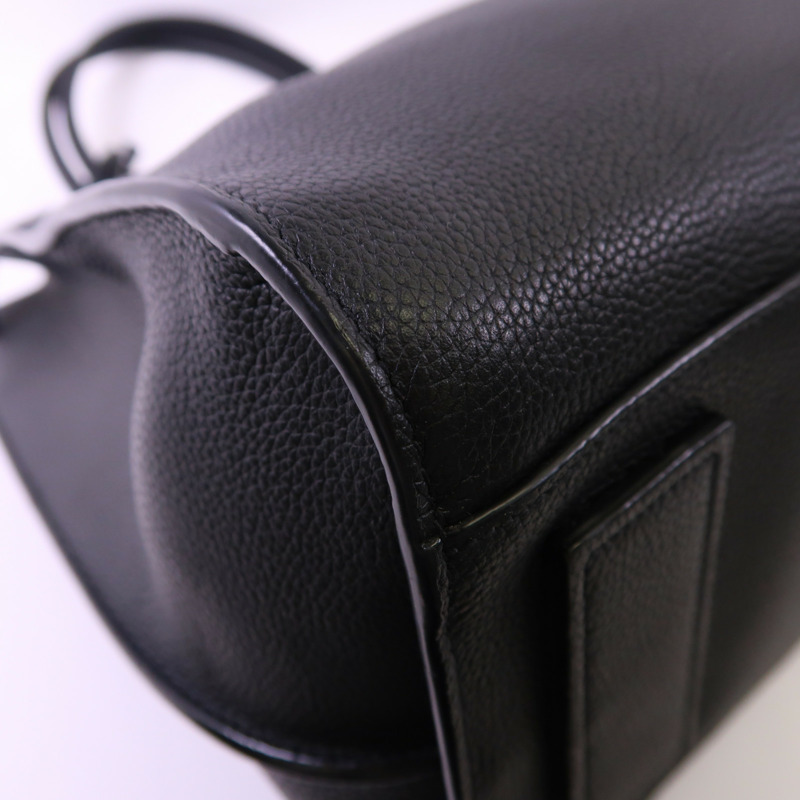 YVES SAINT LAURENT 牛皮皮革Shoulder Tote銀扣肩背袋/手挽袋-9