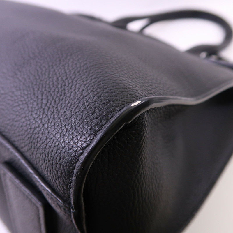 YVES SAINT LAURENT 牛皮皮革Shoulder Tote銀扣肩背袋/手挽袋-10