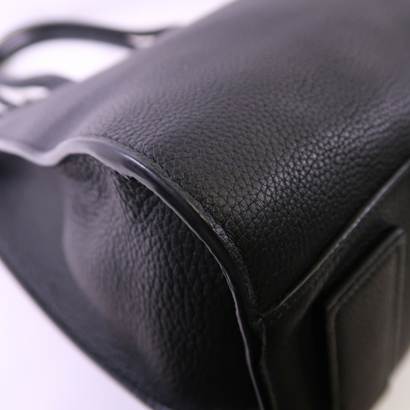 YVES SAINT LAURENT 牛皮皮革Shoulder Tote銀扣肩背袋/手挽袋-11