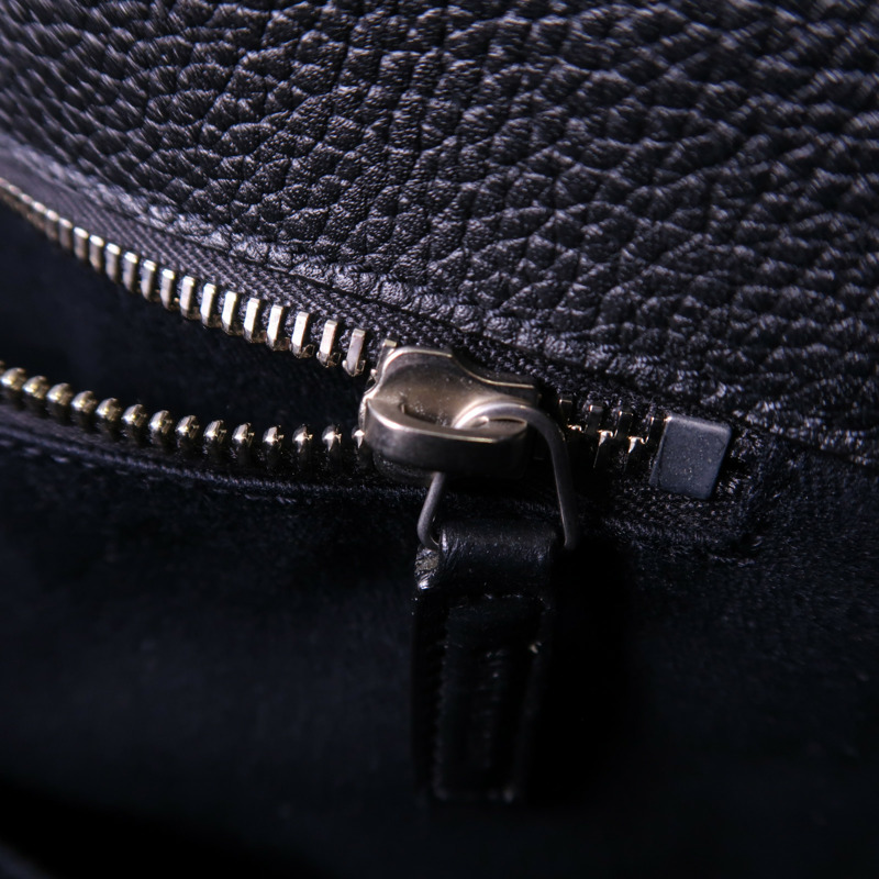 YVES SAINT LAURENT 牛皮皮革Shoulder Tote銀扣肩背袋/手挽袋-12