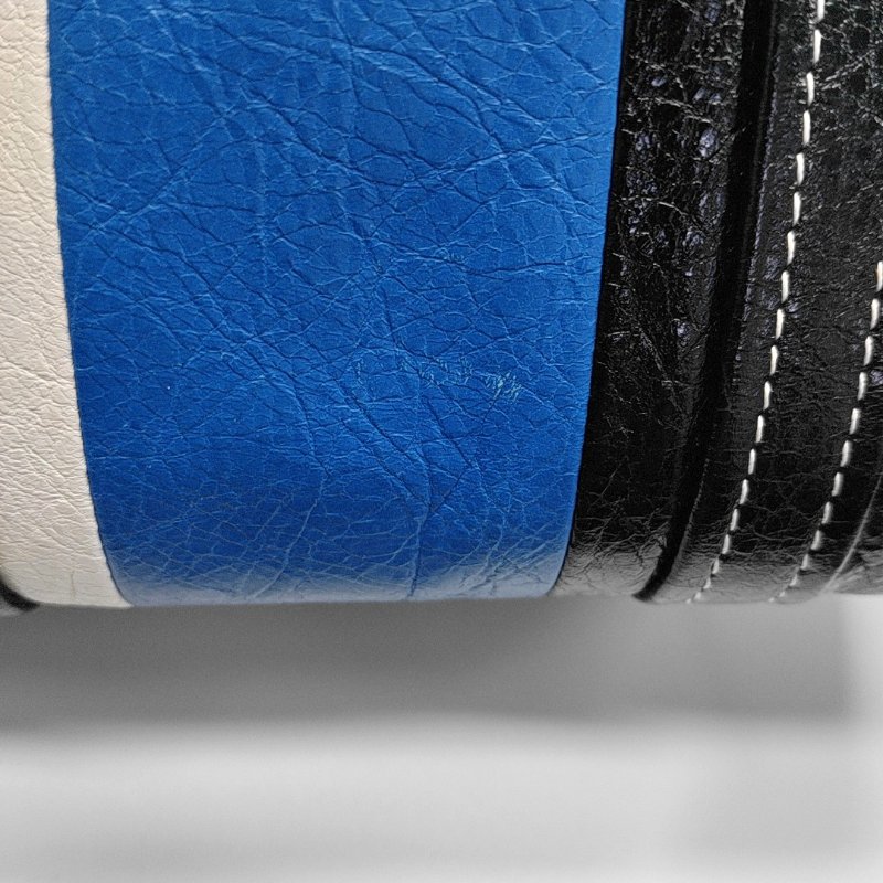 BALENCIAGA Bazar XS黑色羊皮單肩包斜挎包手提包銀色五金可拆卸肩帶-8