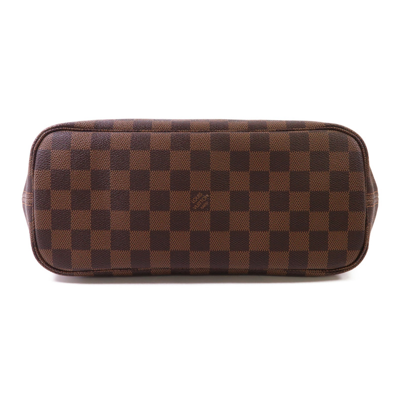 LOUIS VUITTON Damier Neverfull PM金扣手挽袋-3