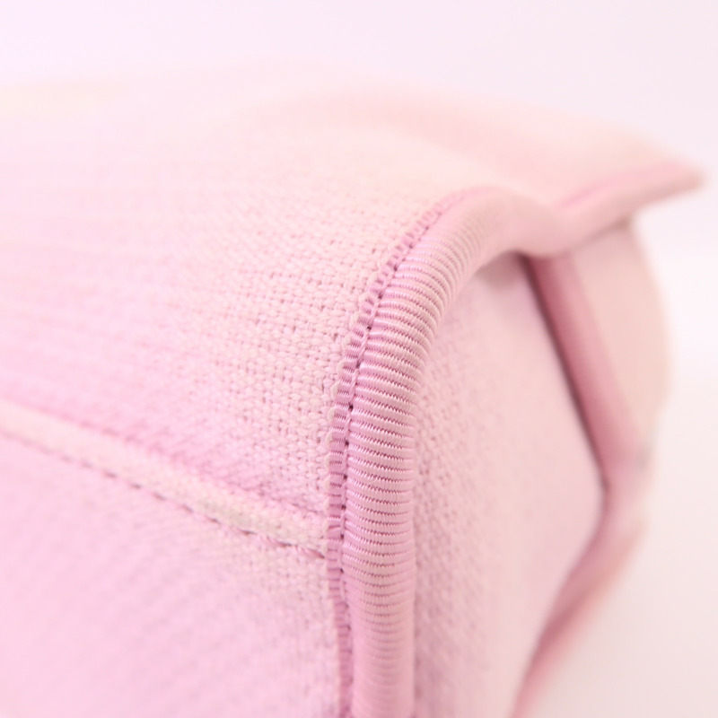 CHANEL 帆布Deauville Bowling Bag銀扣手挽肩背兩用袋-9