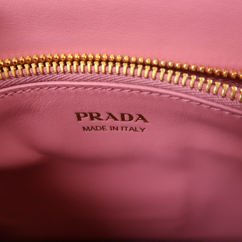 PRADA 牛皮皮革Monochrome金扣手挽肩背兩用袋-5