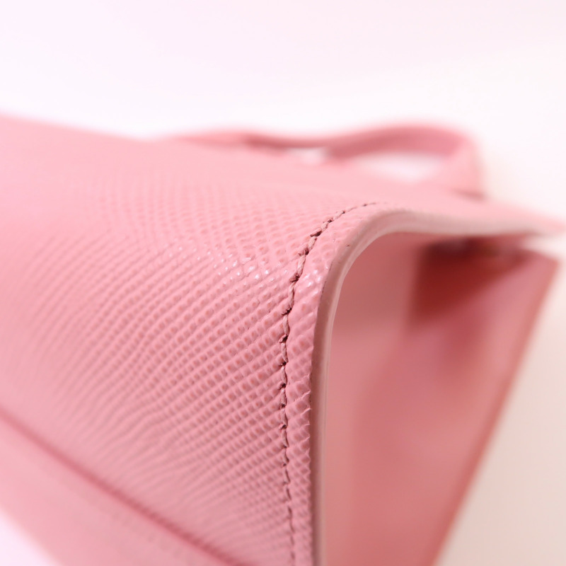 PRADA 牛皮皮革Monochrome金扣手挽肩背兩用袋-10