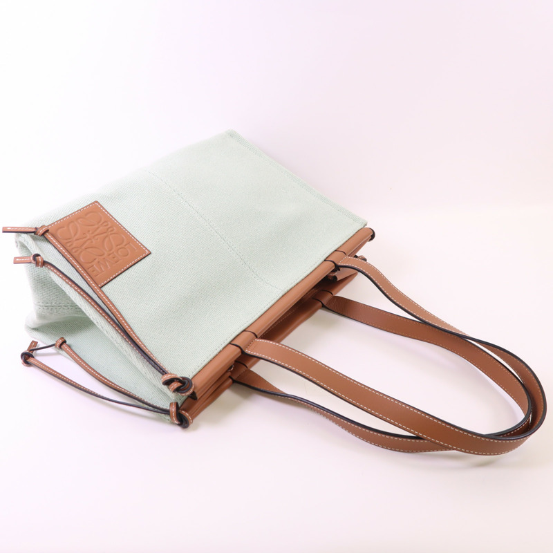 LOEWE 帆布Cushion Tote肩背袋/手挽袋-7
