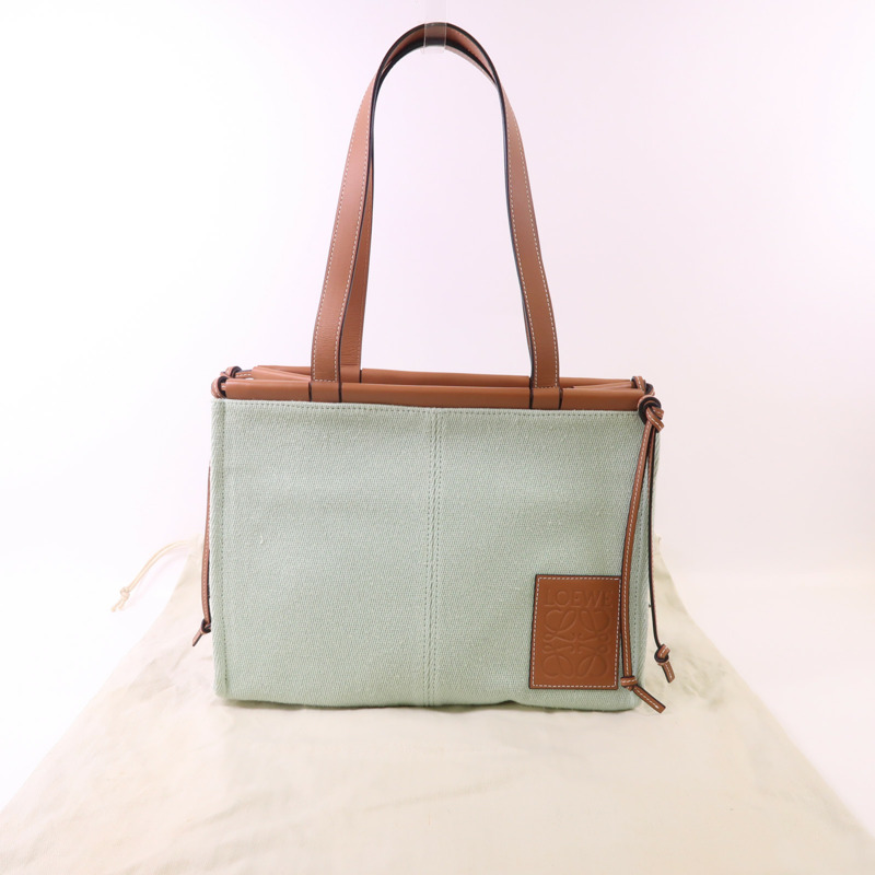 LOEWE 帆布Cushion Tote肩背袋/手挽袋-14