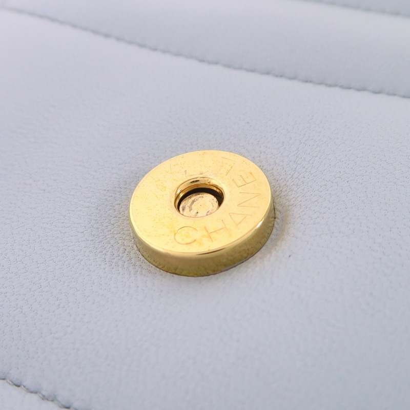 CHANEL 羊皮皮革Shoulder Bag金扣肩背袋-15