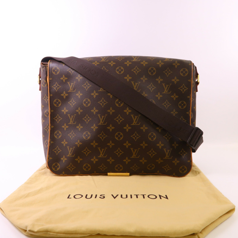 LOUIS VUITTON Monogram Abbesses金扣肩背袋棕色-8