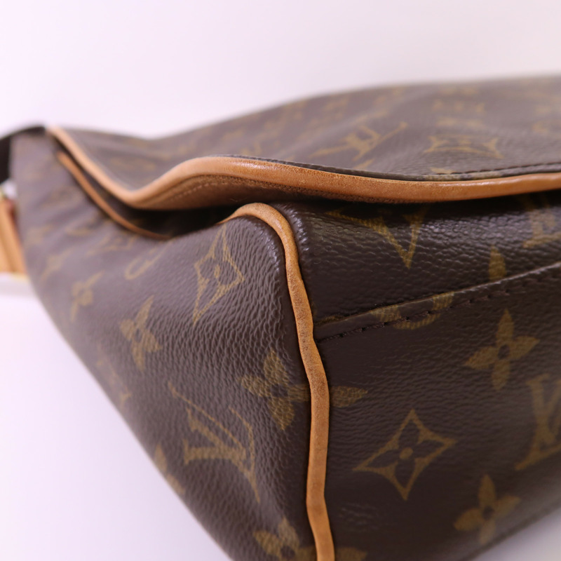 LOUIS VUITTON Monogram Abbesses金扣肩背袋棕色-10