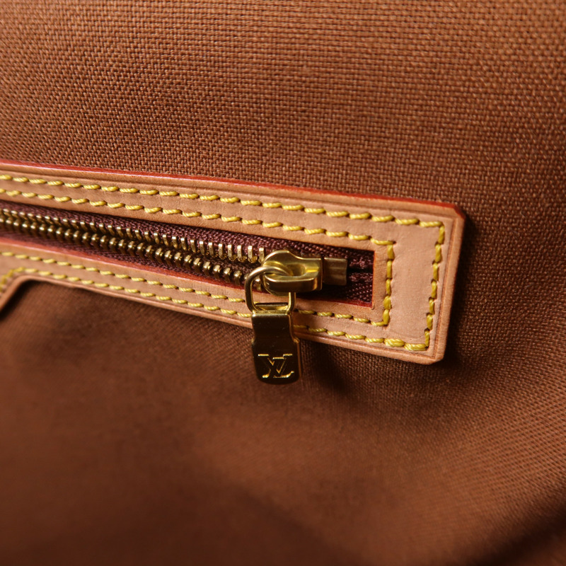 LOUIS VUITTON Monogram Abbesses金扣肩背袋棕色-14