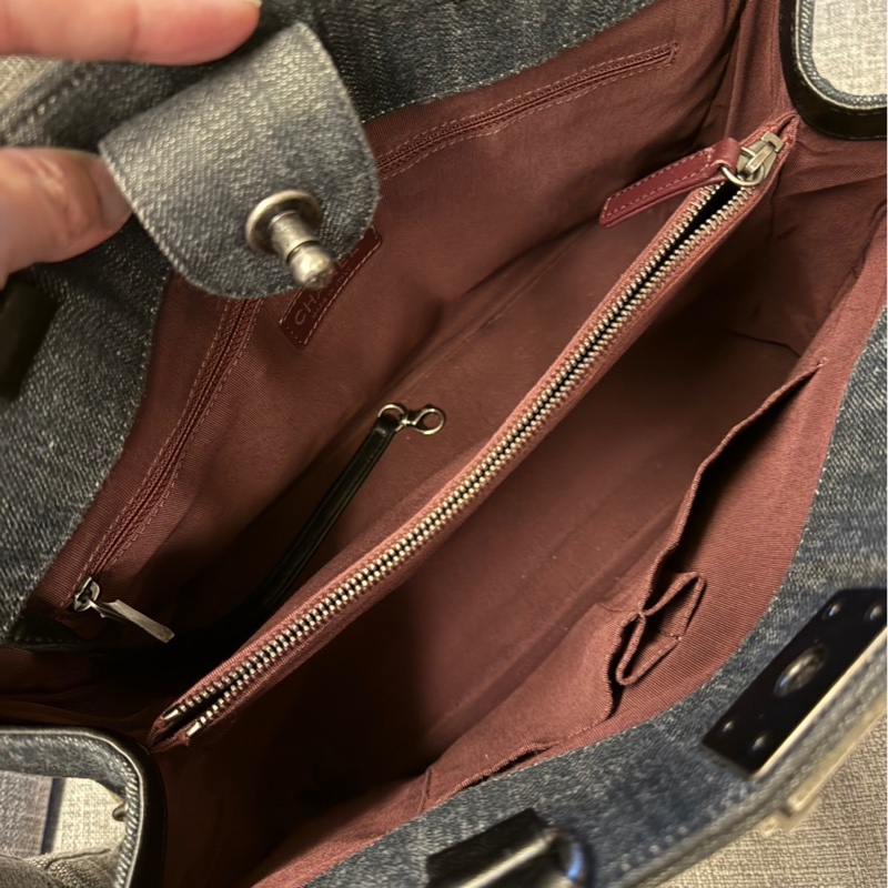 🖤 Chanel 香奈兒｜深藍色牛仔 Le Boy Tote 托特包 ✨ 限量款｜肩背托特｜36 × 25 × 16 cm-5