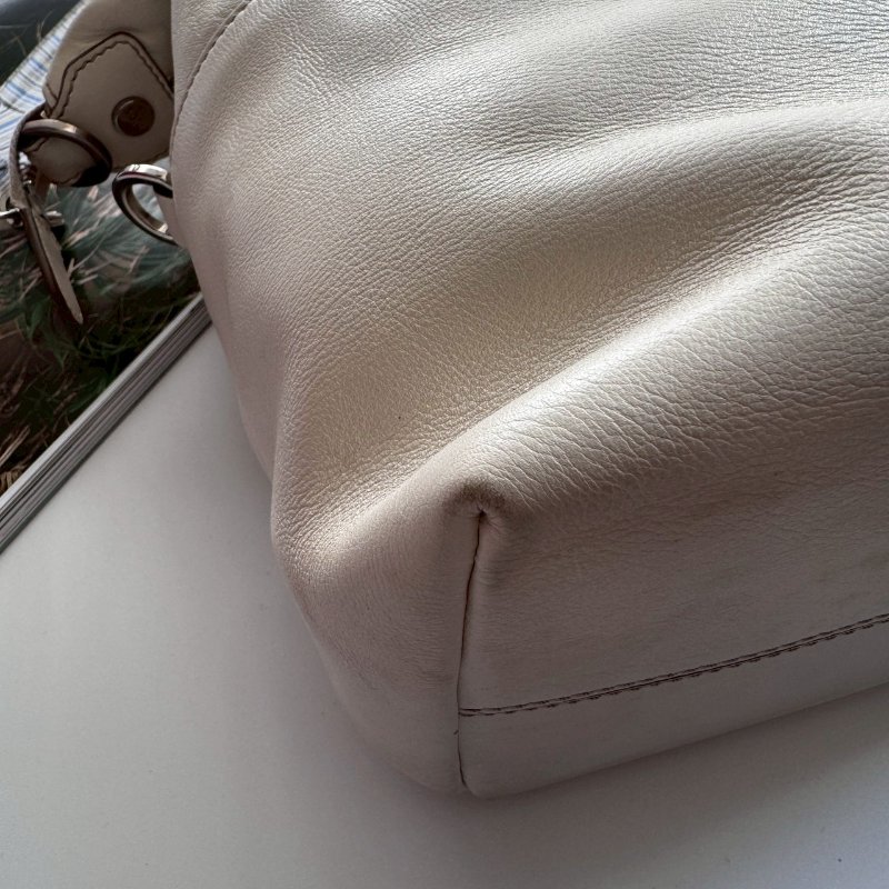 TODS 白色皮革手提肩背包(出清賣!!!!)-4