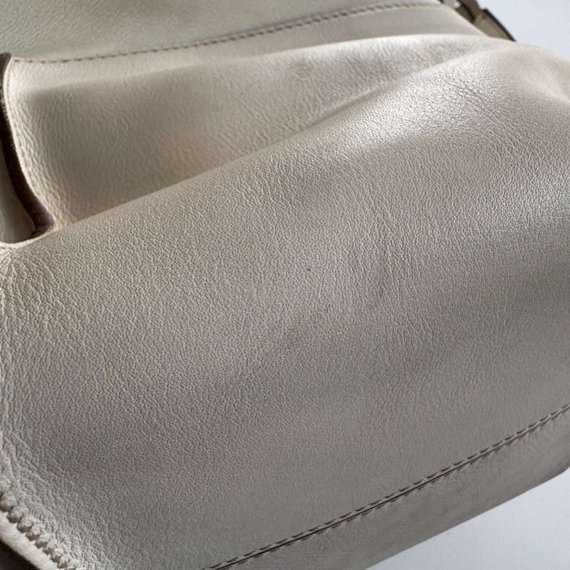 TODS 白色皮革手提肩背包(出清賣!!!!)-10