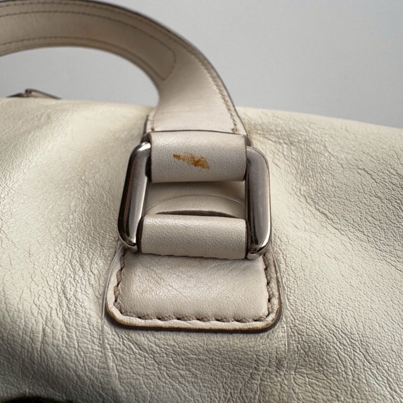 TODS 白色皮革手提肩背包(出清賣!!!!)-14